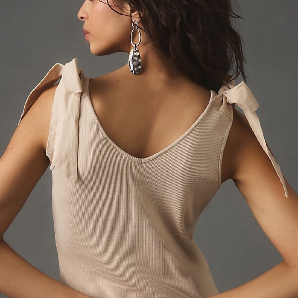 Anthropologie The Rafaela Bow-Tie Tank by Maeve Top - Picture 2 of 4